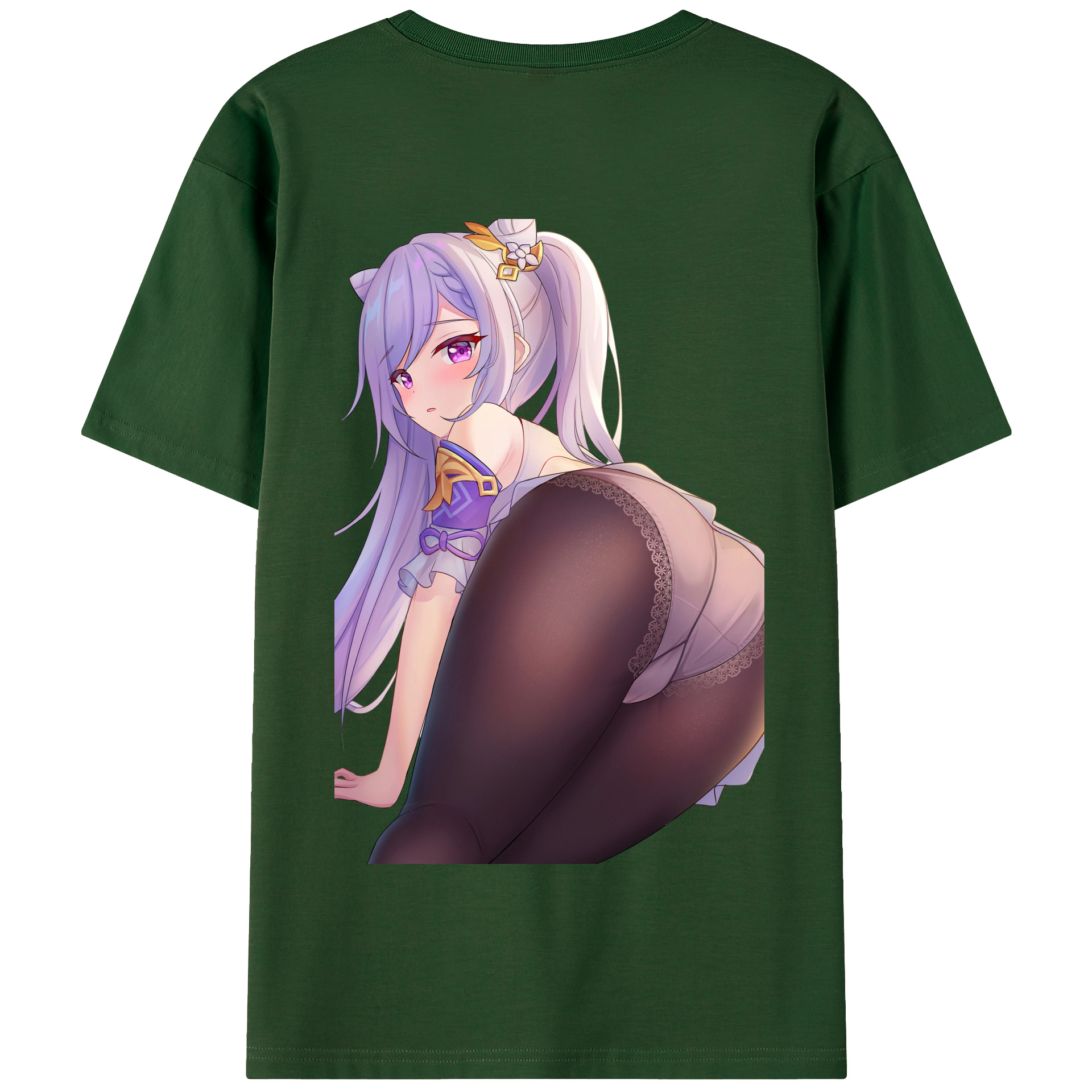 げんし神 刻晴 こくせい genshin Kokusei 綿100％半袖Tシャツ（背面プリント）